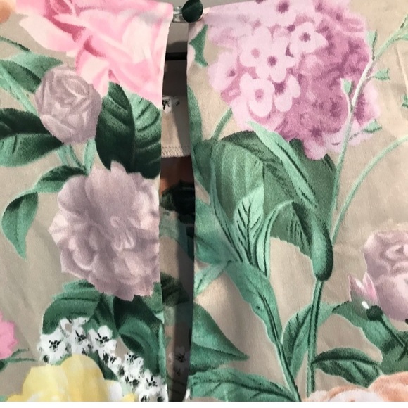 H&M Floral Rose Satin Shift Dress Size 8 Pastel Spring Easter Garden Party - Picture 7 of 10